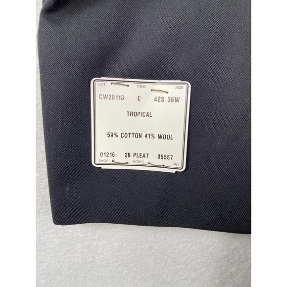 JoS A. Bank Tropical Blend Blazer Men's 42S 2-Button Black Wool Cotton Blend NEW - Picture 7 of 10